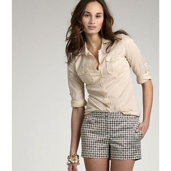 J Crew 2 Mahali Dot Jubilee Short Shorts Geometric Print - Picture 1 of 11